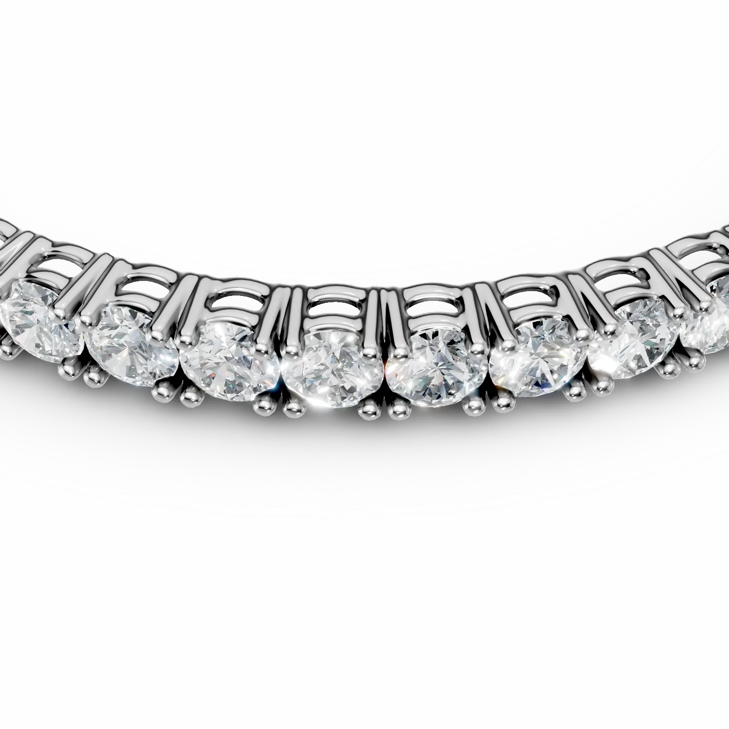 White gold bangle bracelet with diamonds 3.38ct