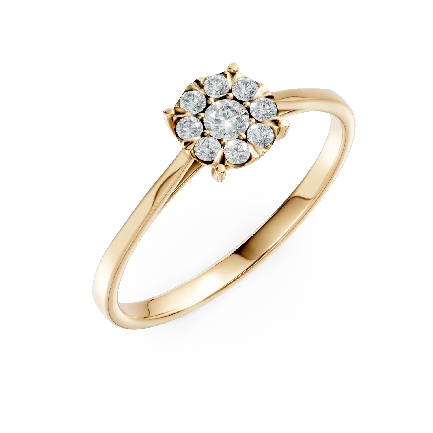 Teilor Inel de logodna din aur galben cu diamante de 0.35ct