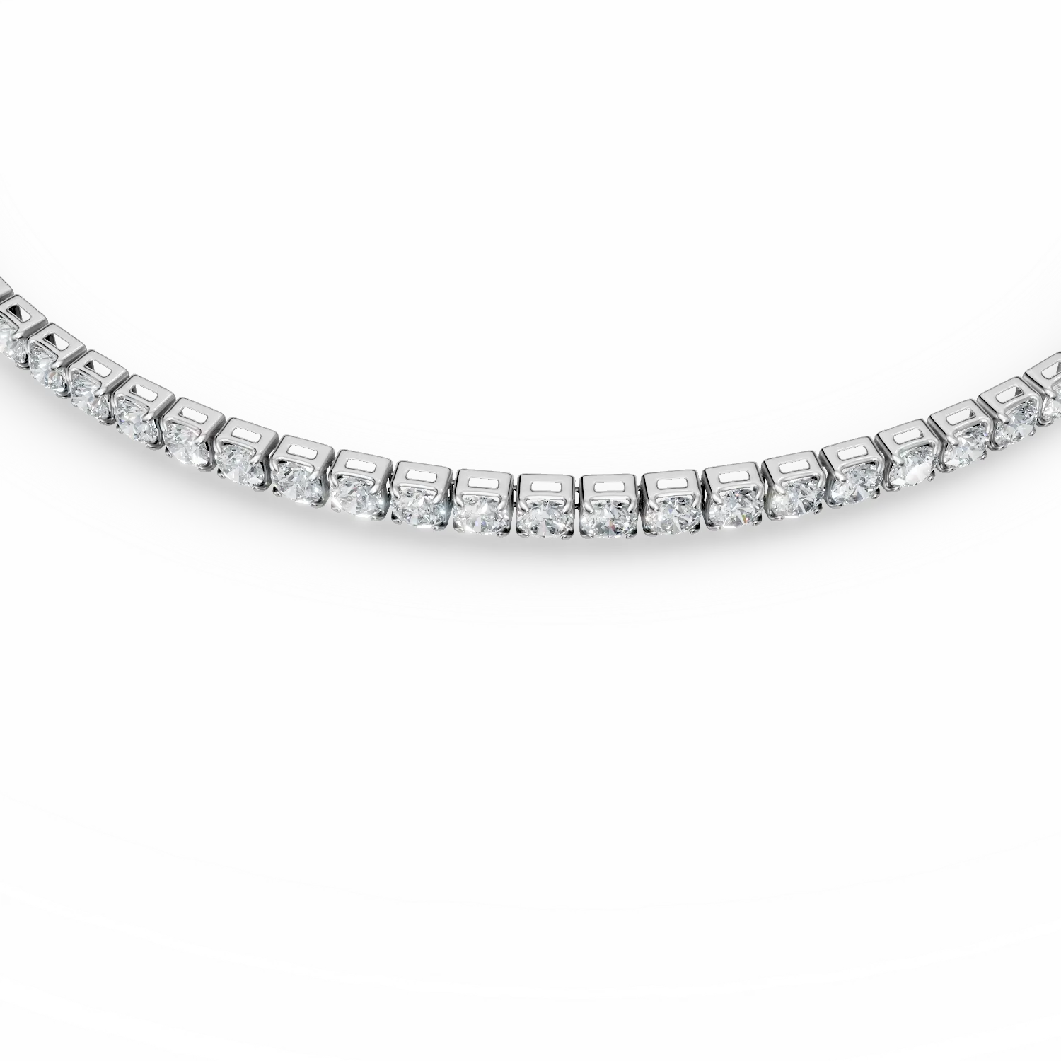 White gold tennis bracelet with zirconia