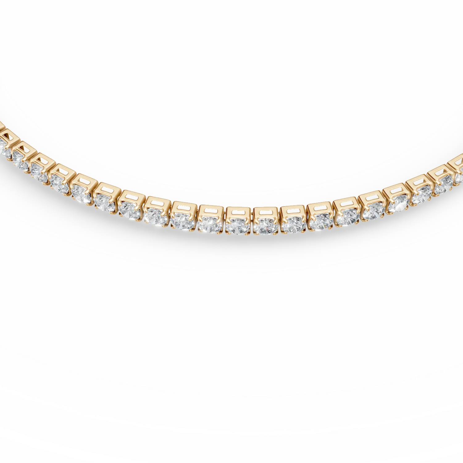 Yellow gold tennis bracelet with zirconia