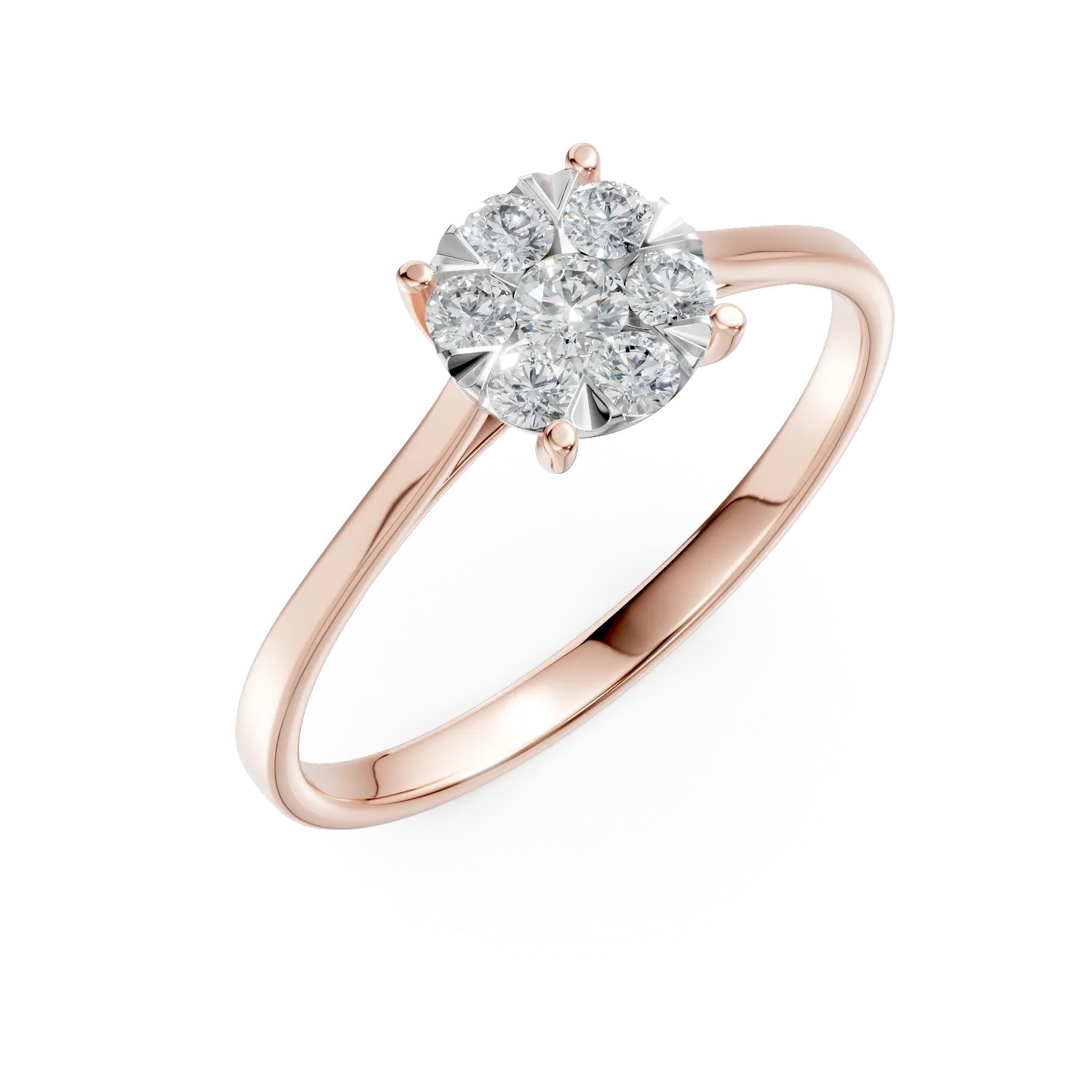 Rózsarany eljegyzési gyűrű 0.35ct gyémánttal-202528
