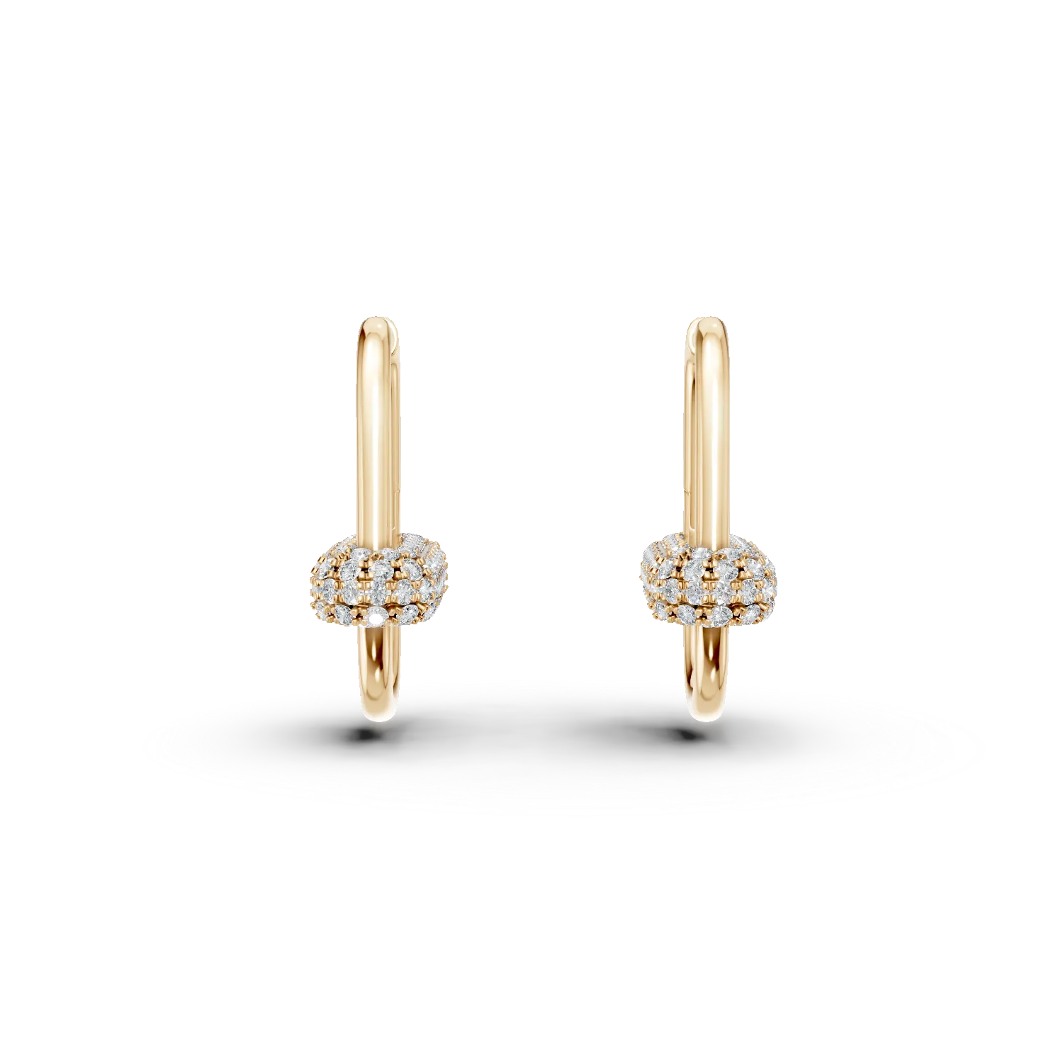 Cercei din aur galben cu diamante de 1.08ct