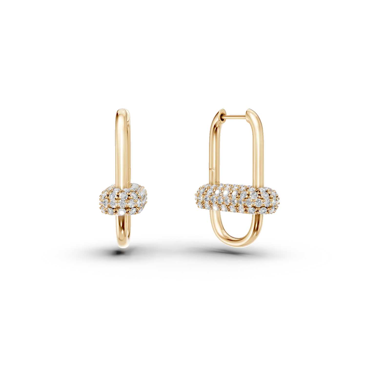Teilor Cercei din aur galben cu diamante de 1.08ct