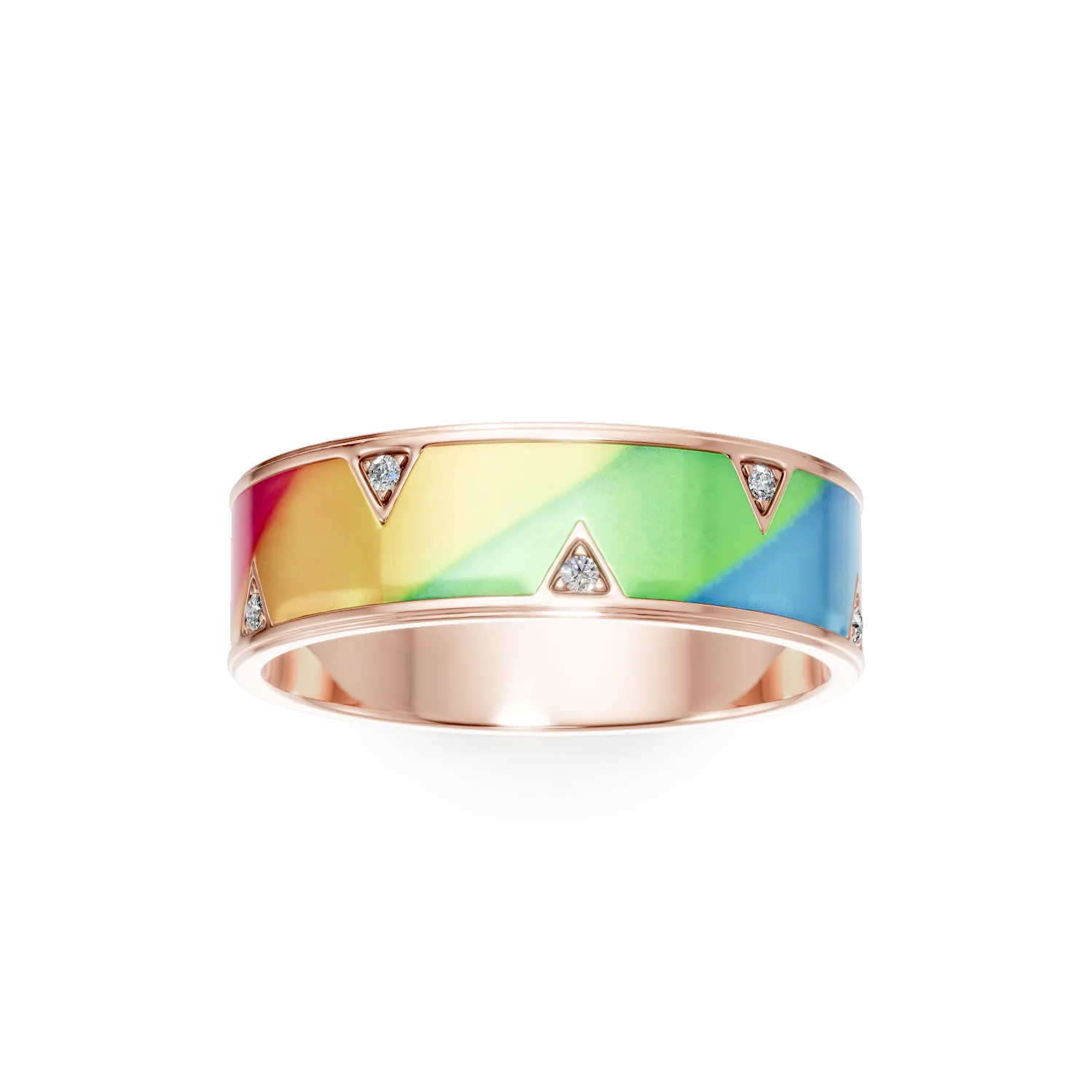 Verigheta aur si ceramica model EUPHORIA pentru ea cu diamante create in laborator