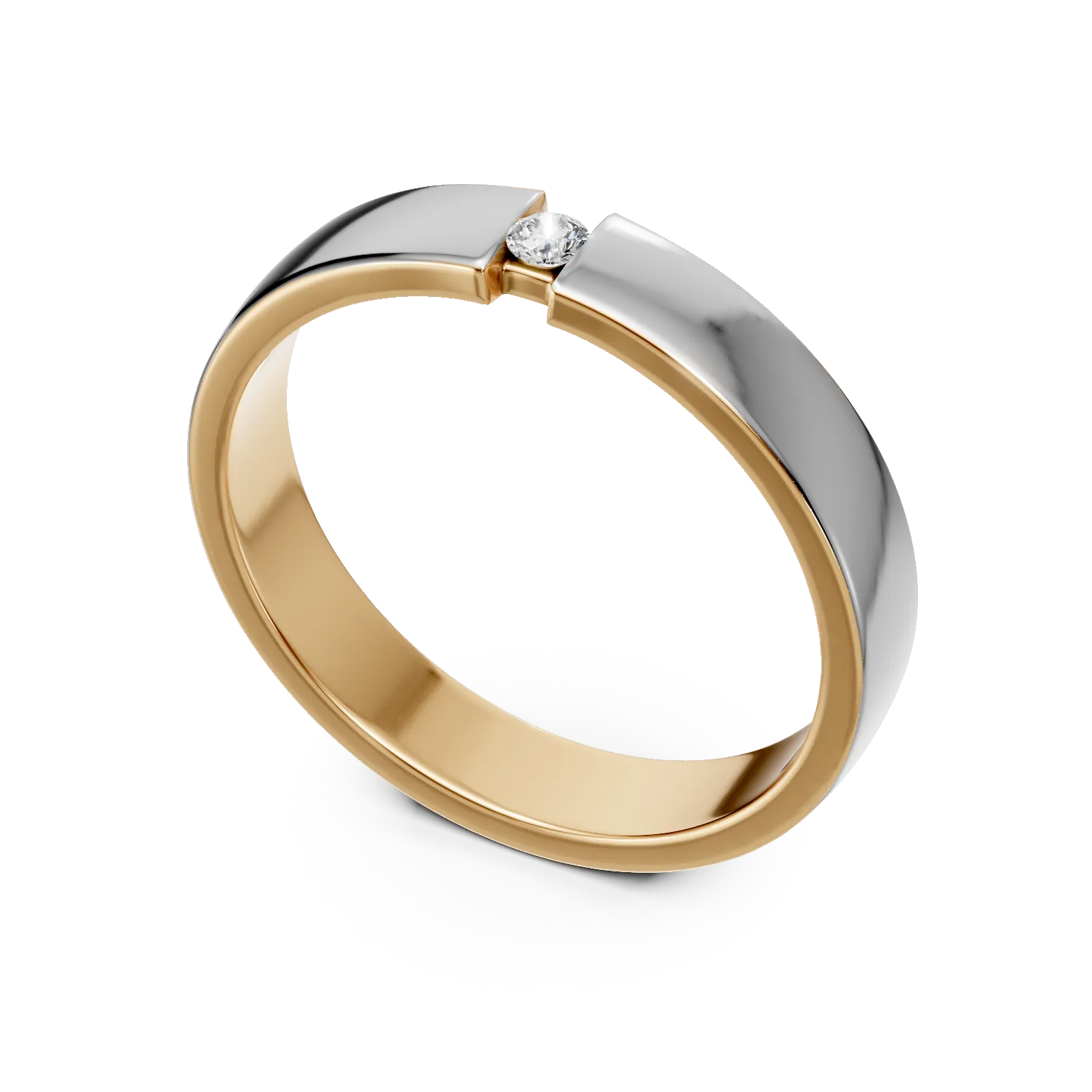 BESPOKE zlota obraczka dla niej z lab created diamonds