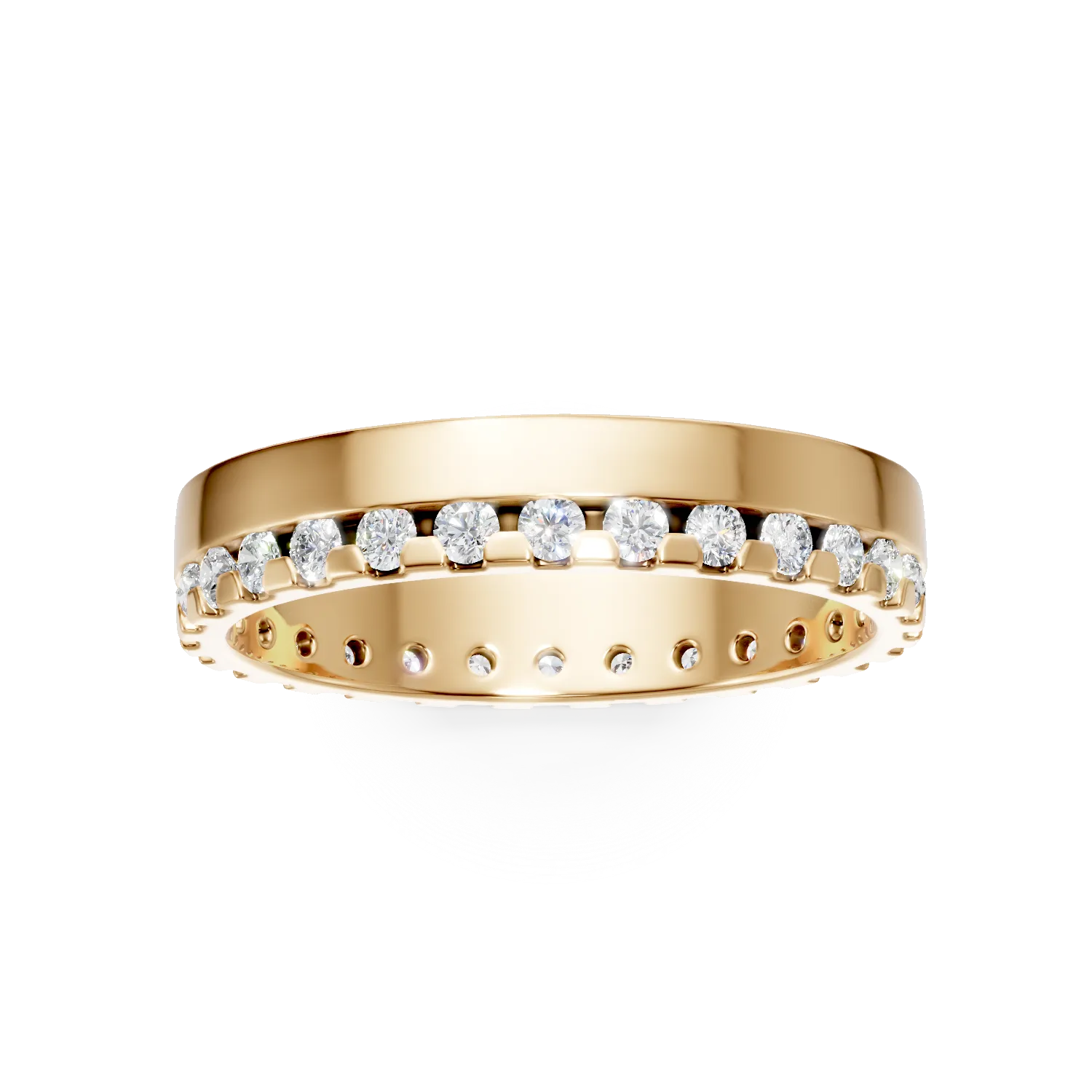 HALO zlota obraczka dla niej z lab created diamonds