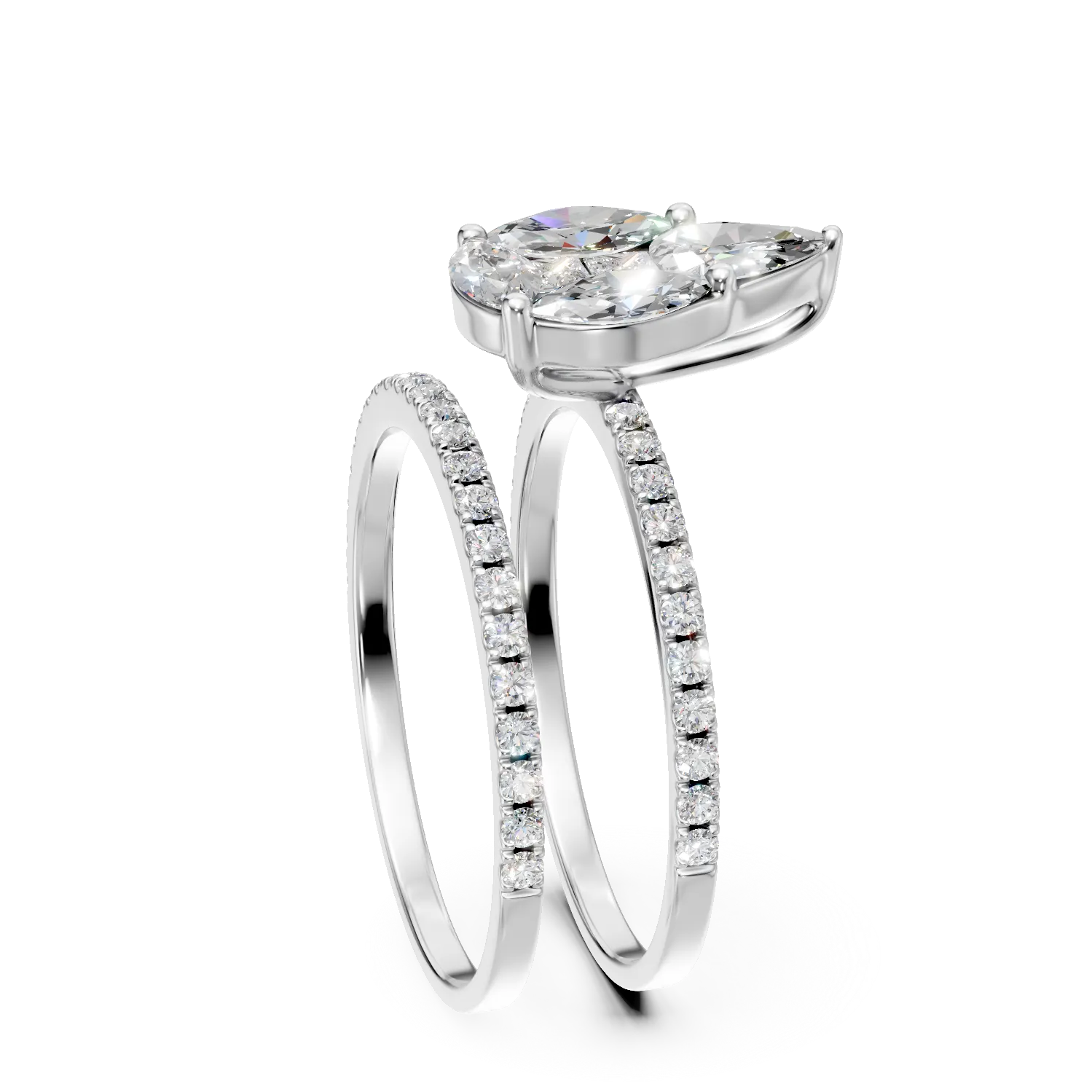 Inel din aur alb cu diamante de 1.4ct - Imagine 5