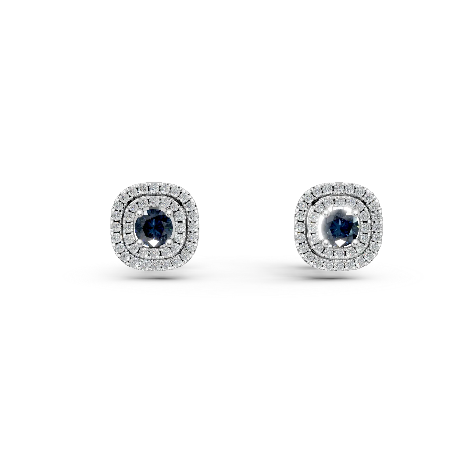 White gold earrings with 0.9ct sapphires and 0.4ct diamonds-206699