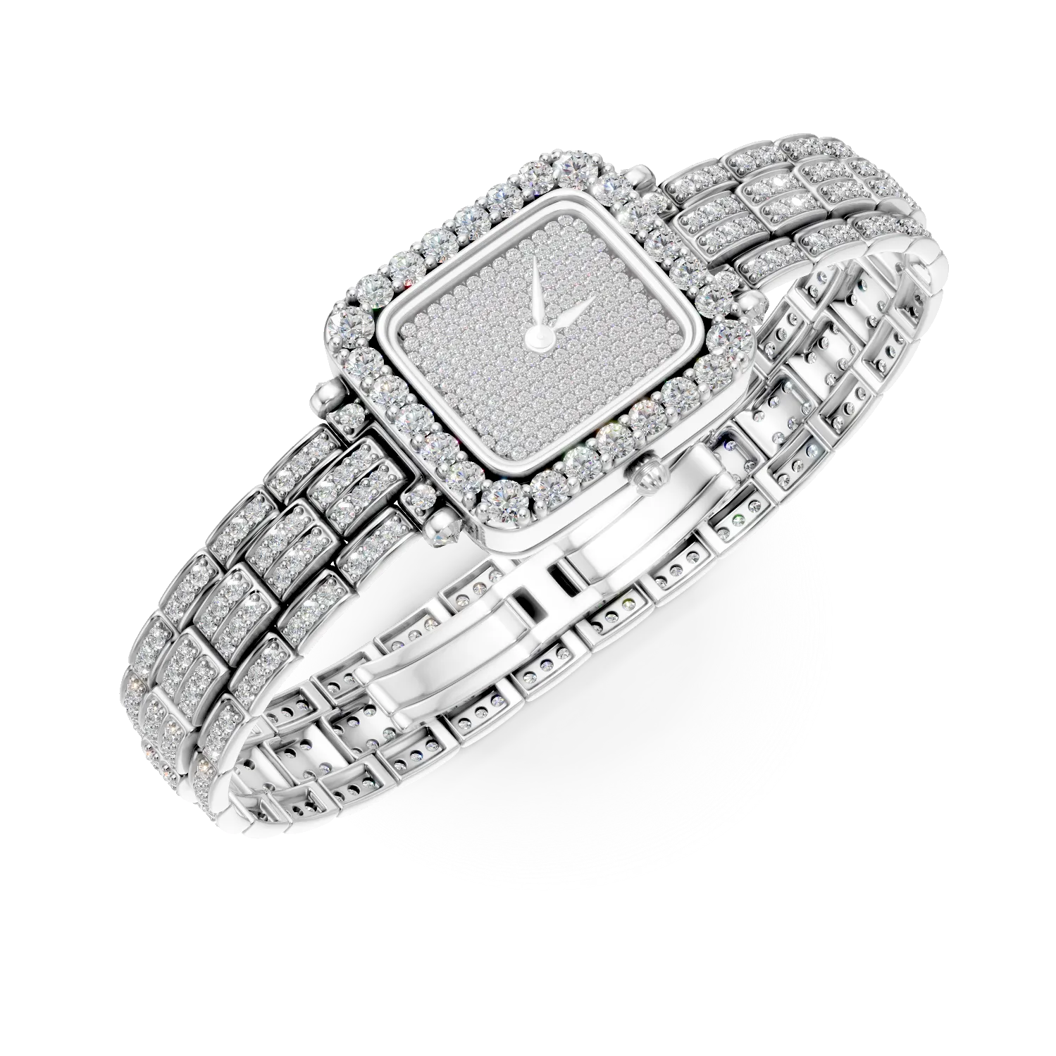 Ceas din aur alb cu diamante de 6.7ct
