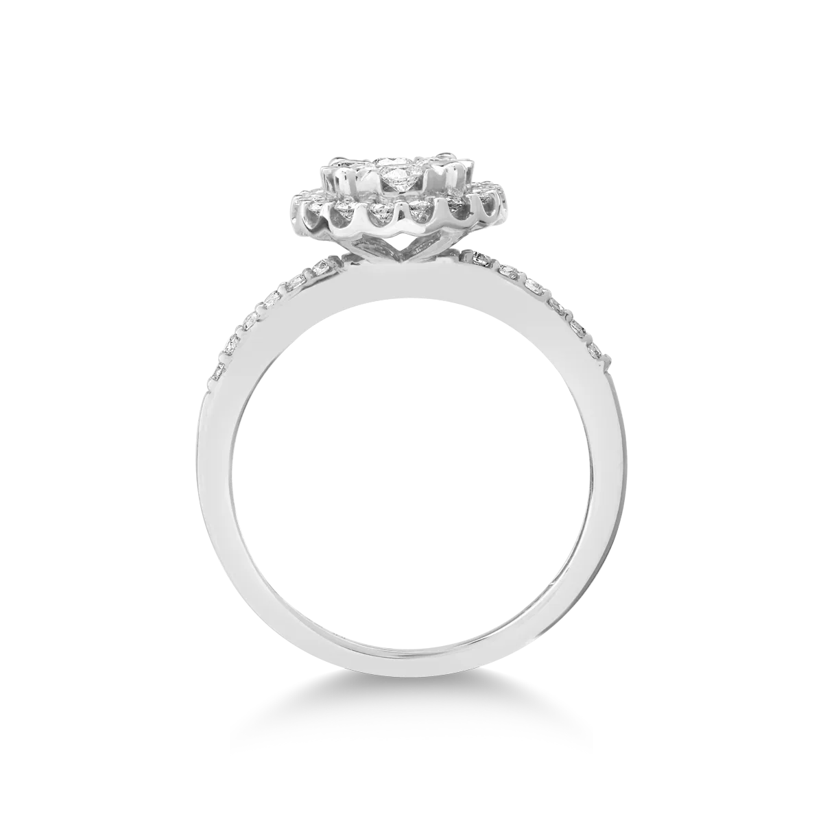 Пръстен от бяло злато с 0.5ct диаманти