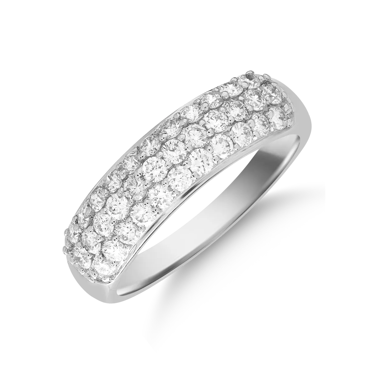 Pierścionek z białego złota z diamentami o masie 0.7ct-30418