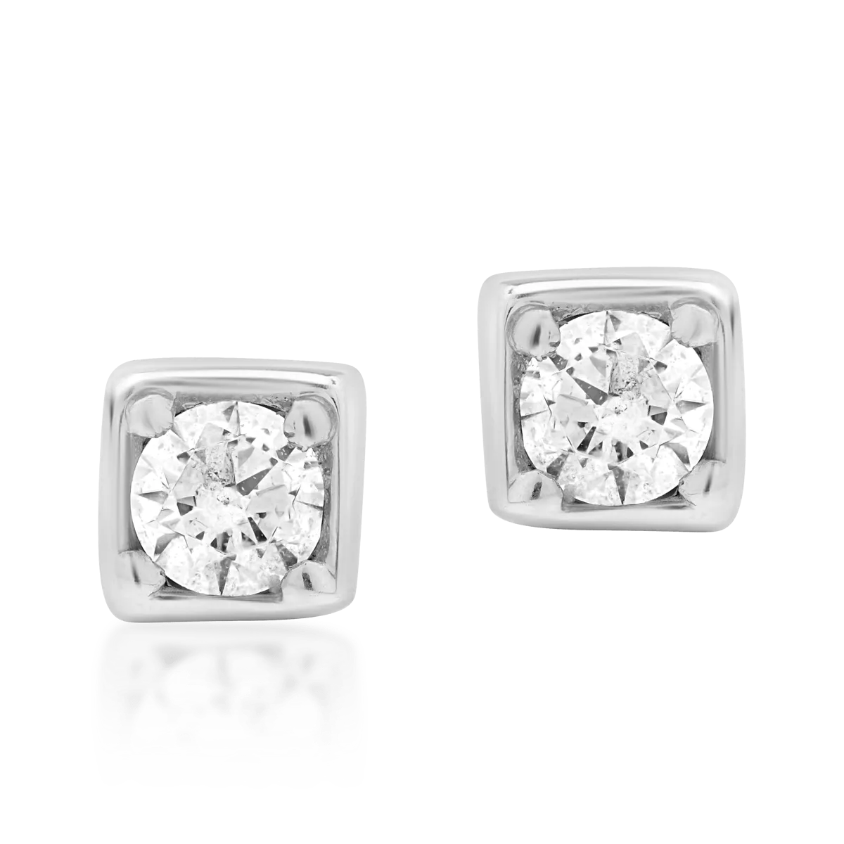 Cercei din aur alb de 14K-3345