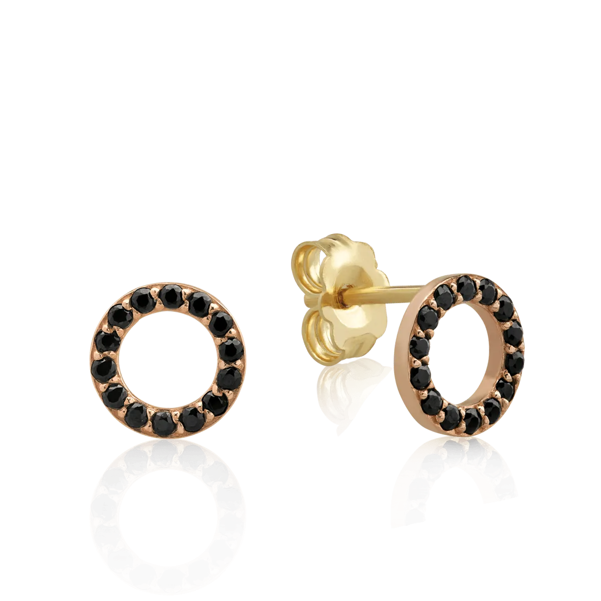 Cercei din aur galben