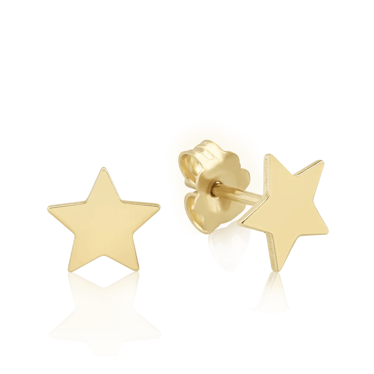 Cercei stelute din aur galben de 14K