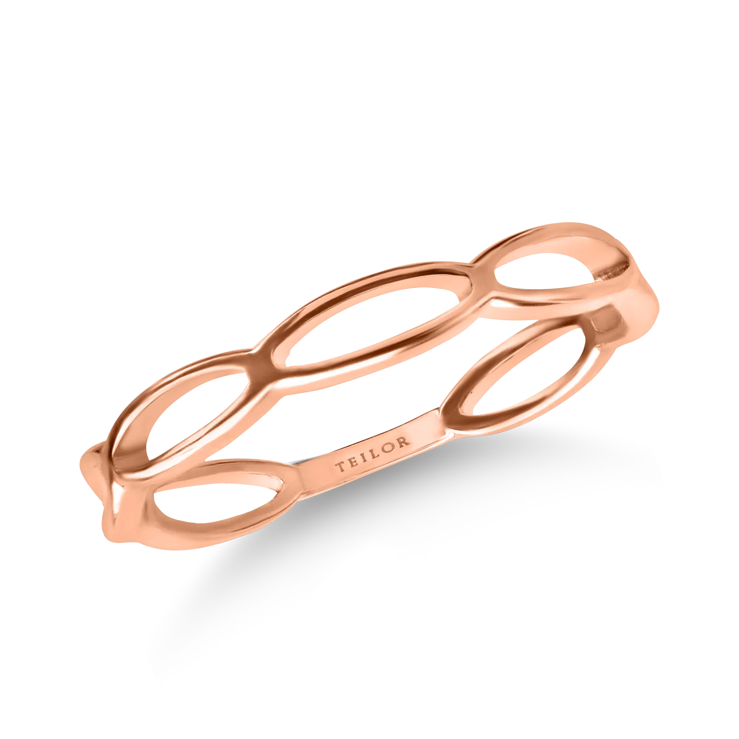 Rose gold braided ring