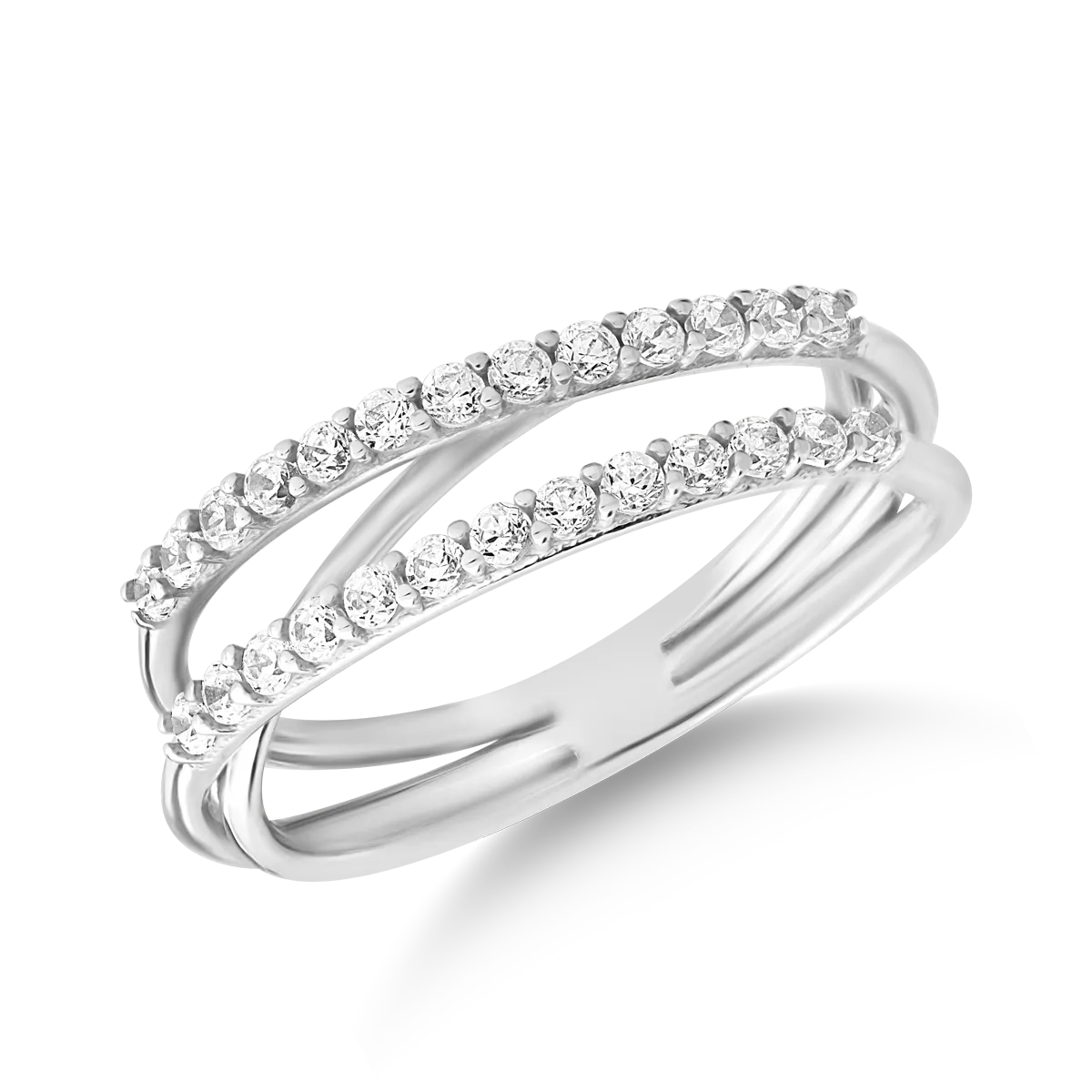 14K white gold ring