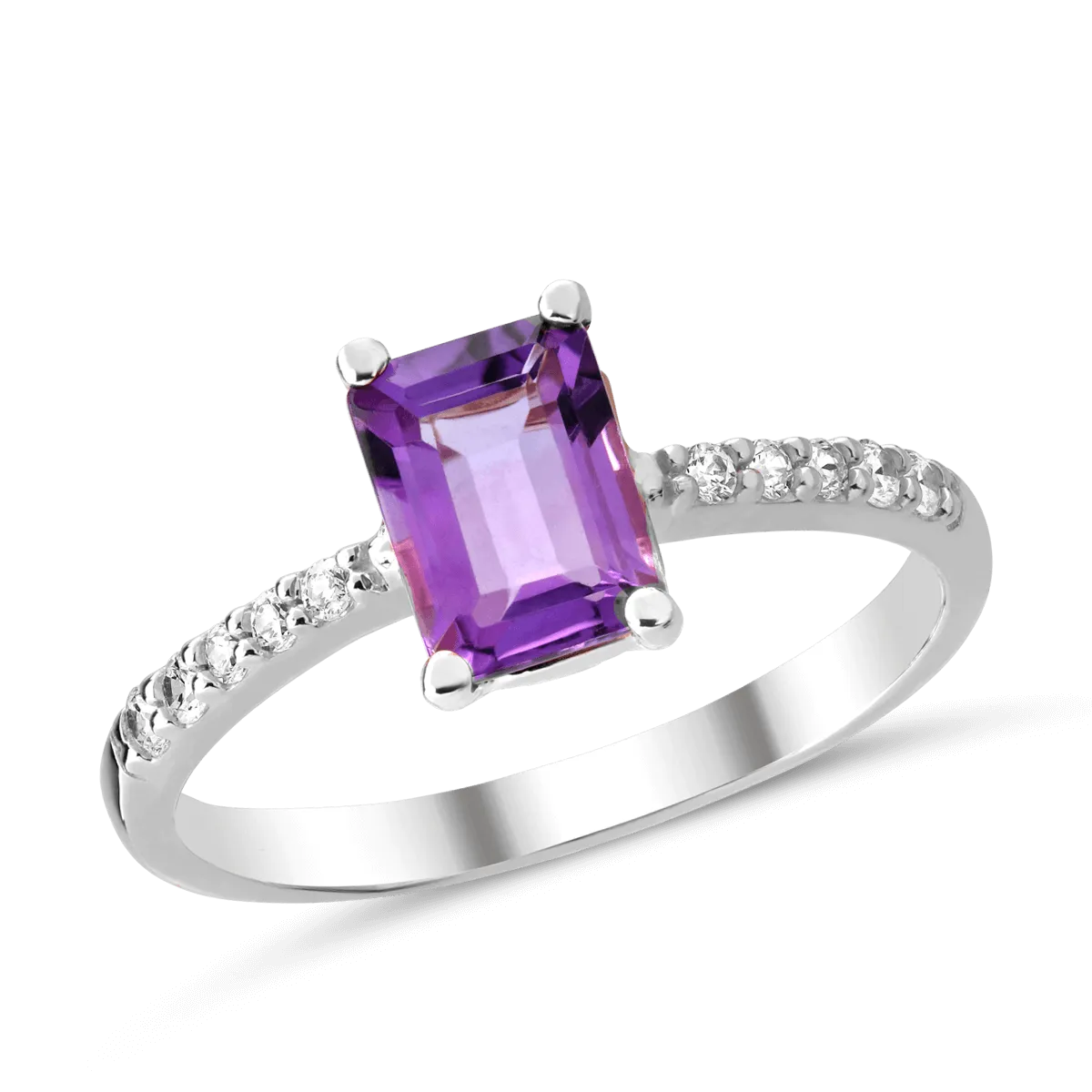 Inel din aur alb de 14K-3456