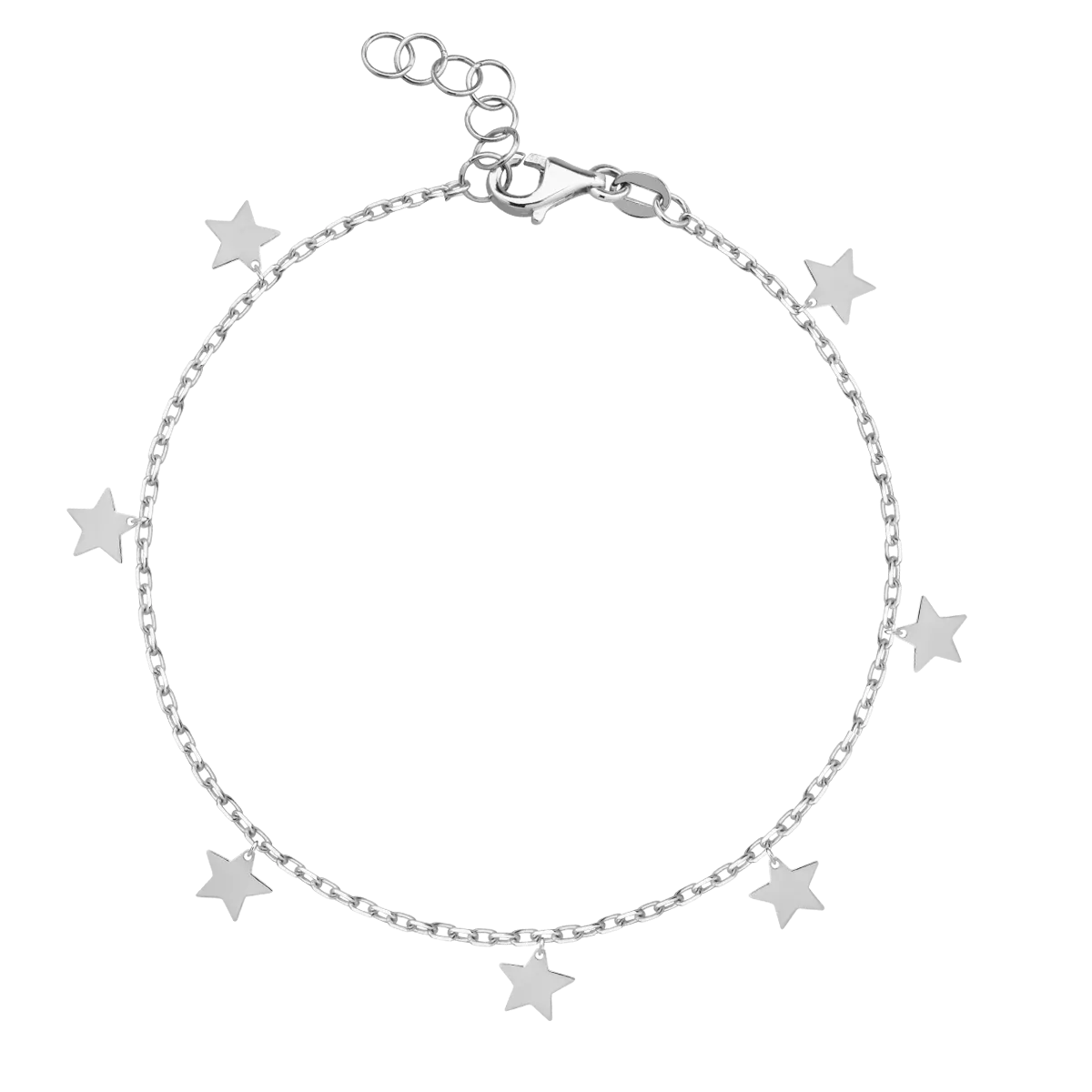 Bratara cu stelute din aur alb