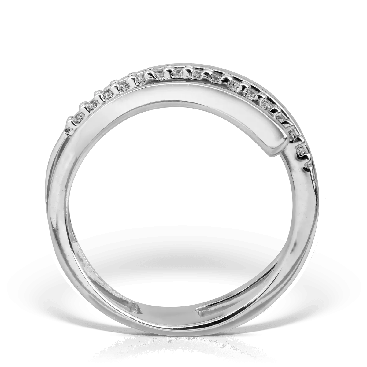 Gyűrű 14K-os fehér aranyból