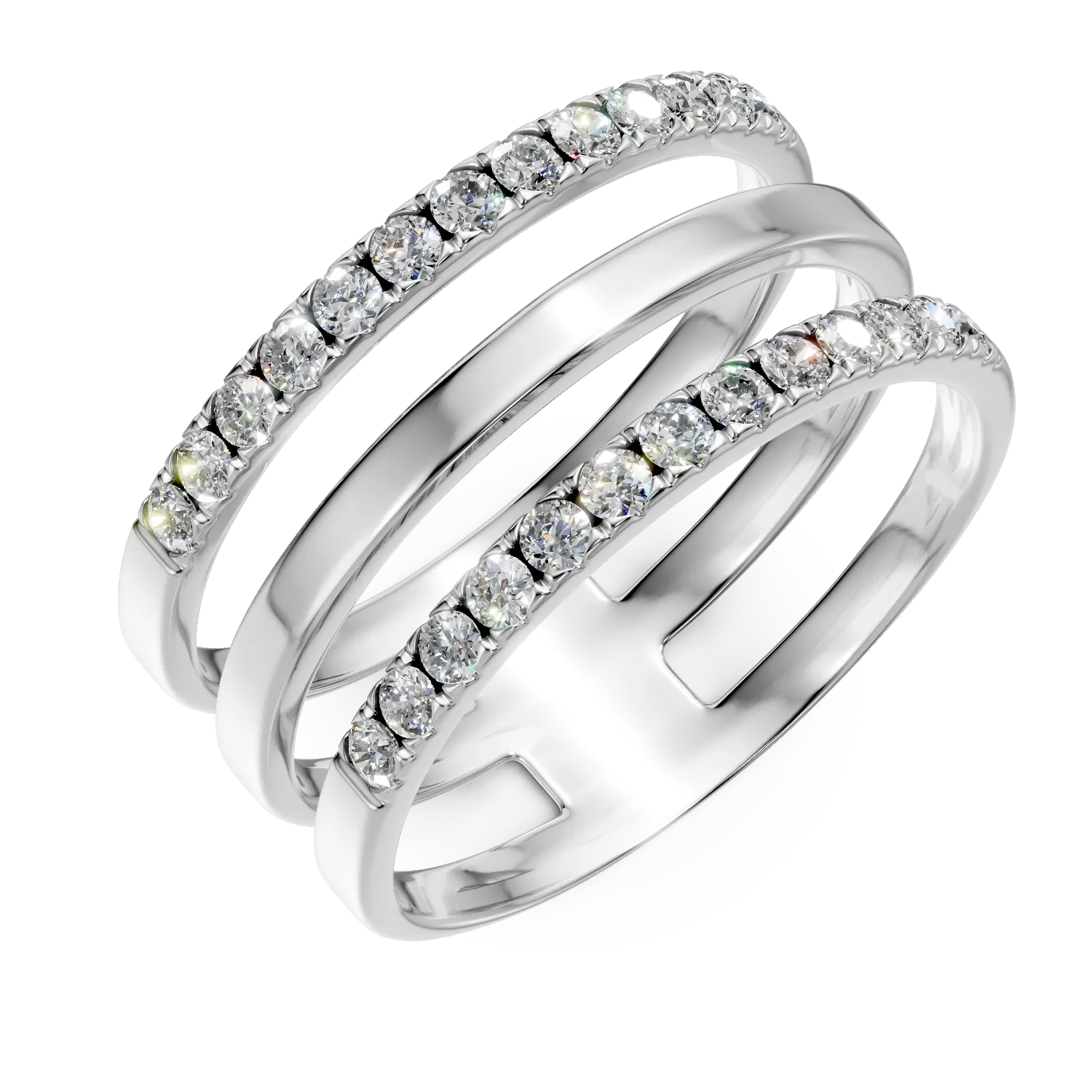 Inel din aur alb de 14K-3614