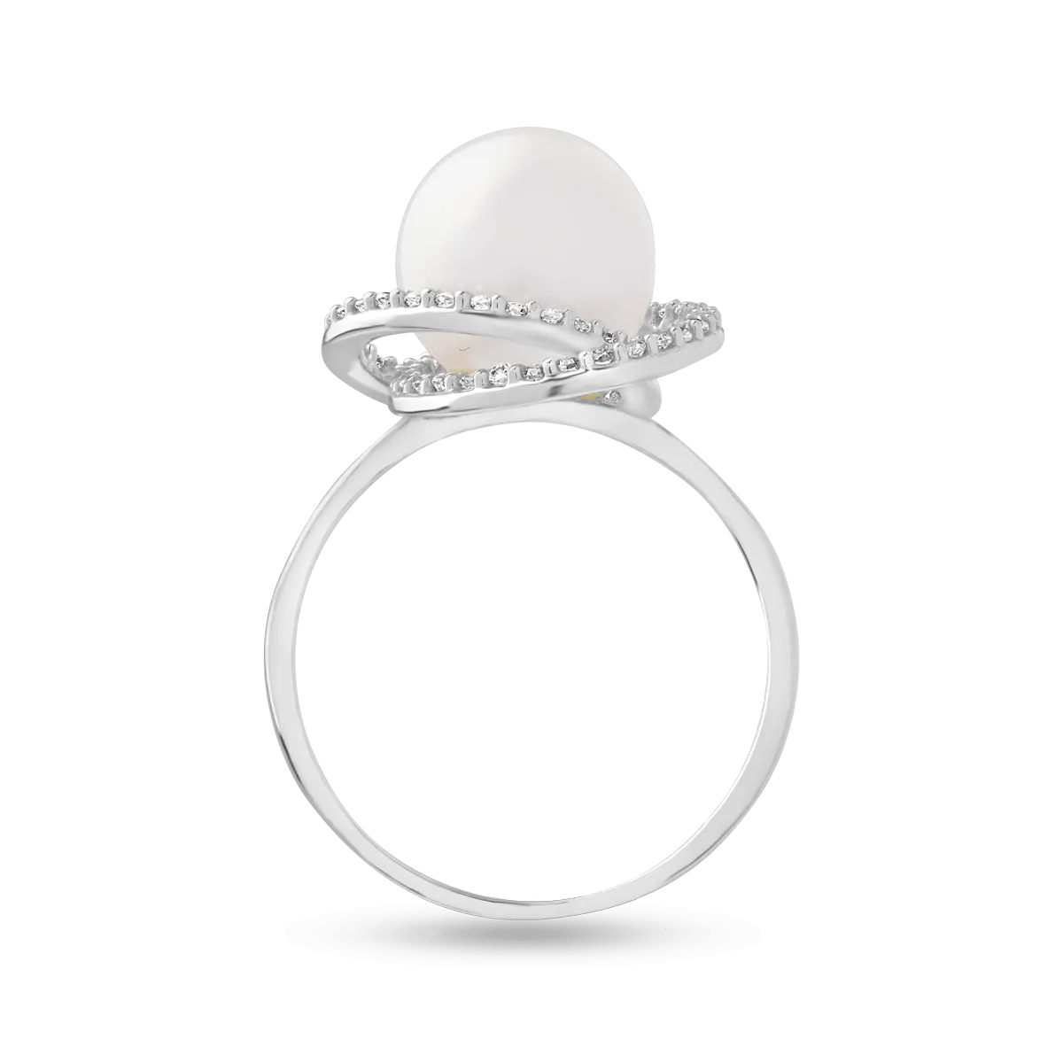 14K white gold ring