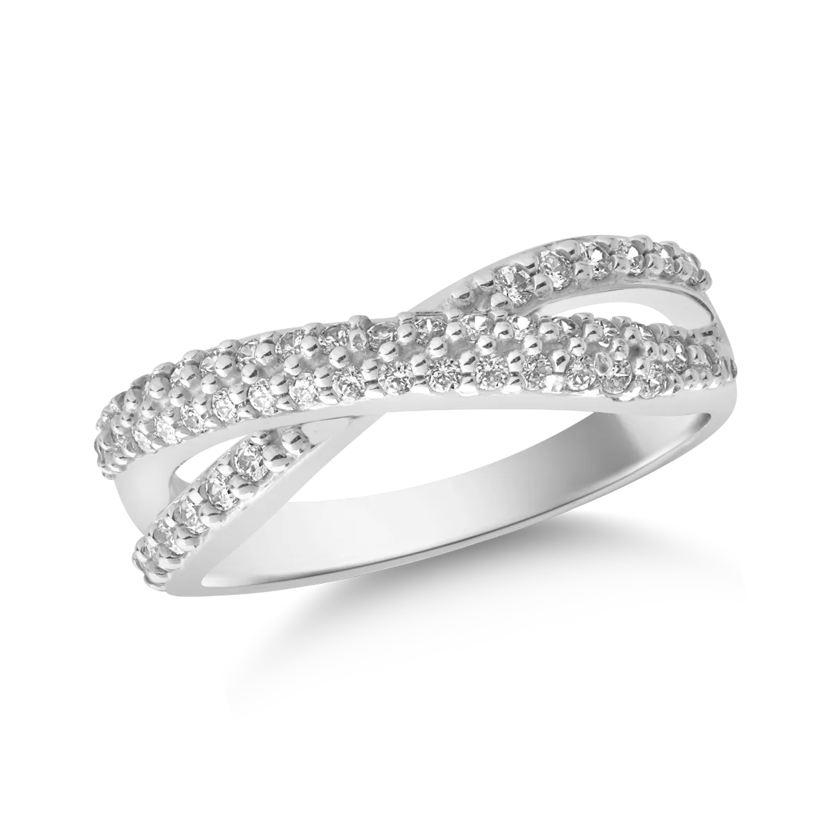 14K white gold ring