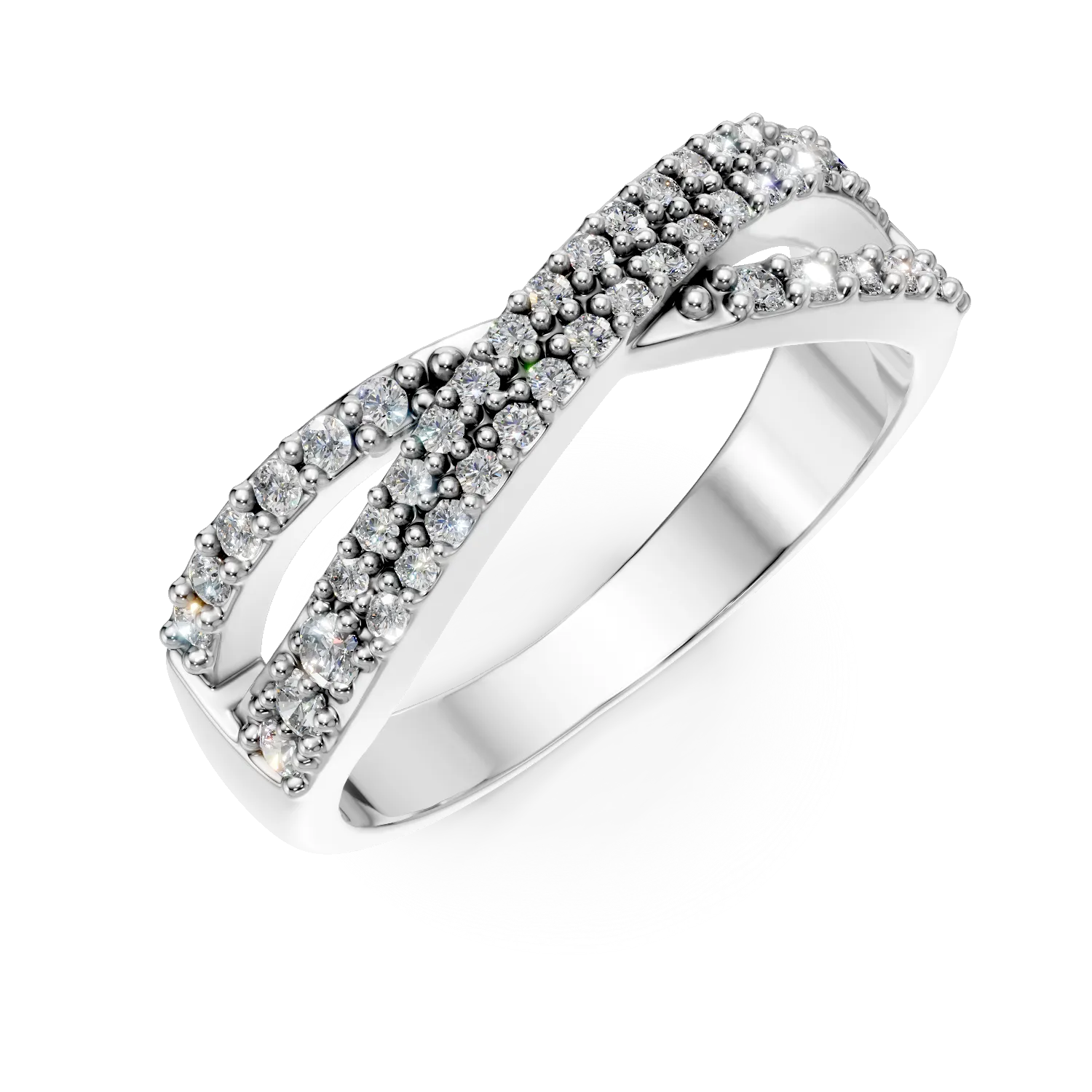 14K white gold ring