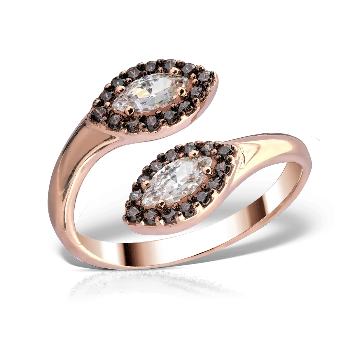 Gyűrű 14K-os rózsaszín aranyból.