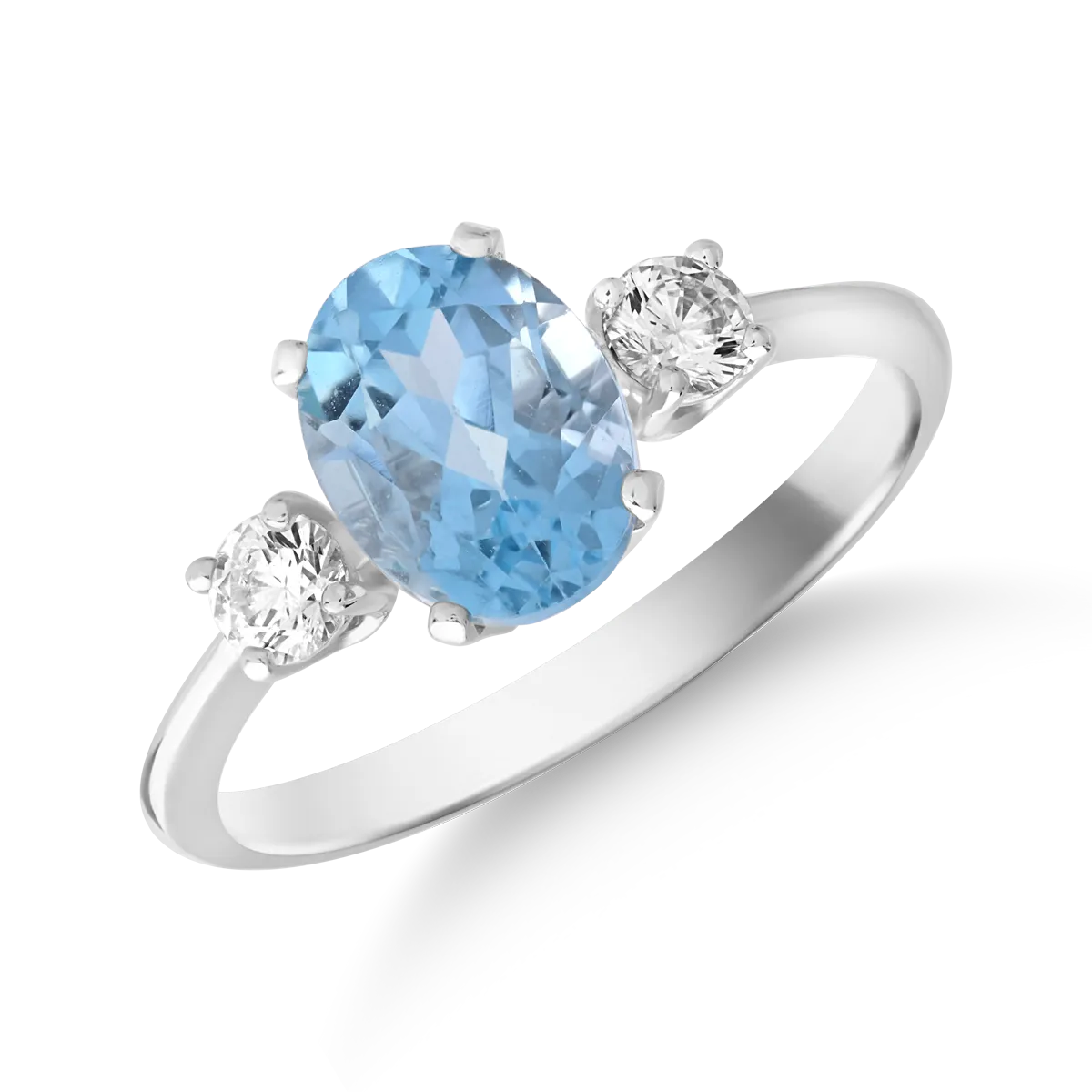 Inel din aur alb de 14K-3792