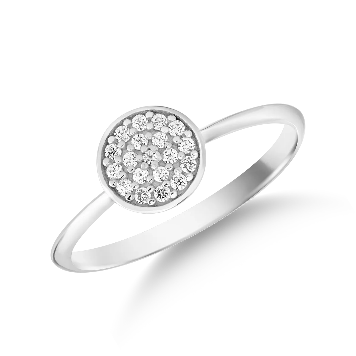 14K white gold ring