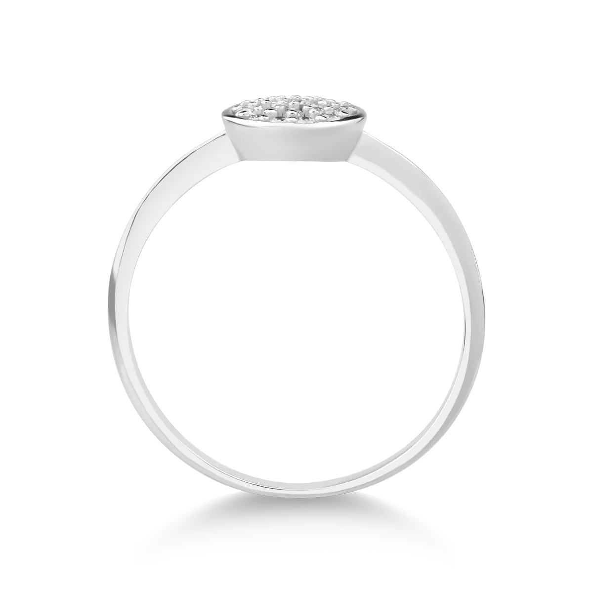 14K бял златен пръстен