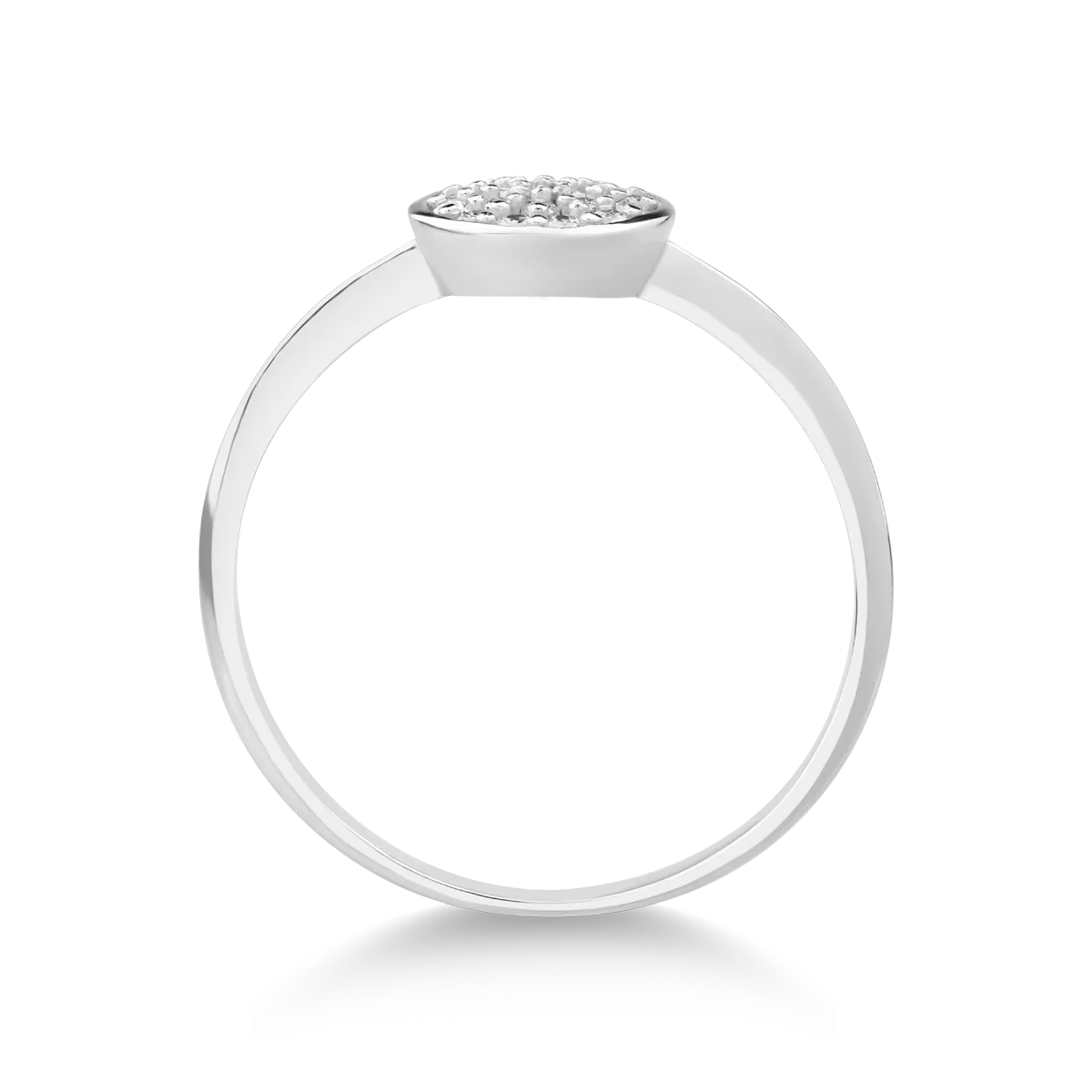 14K white gold ring