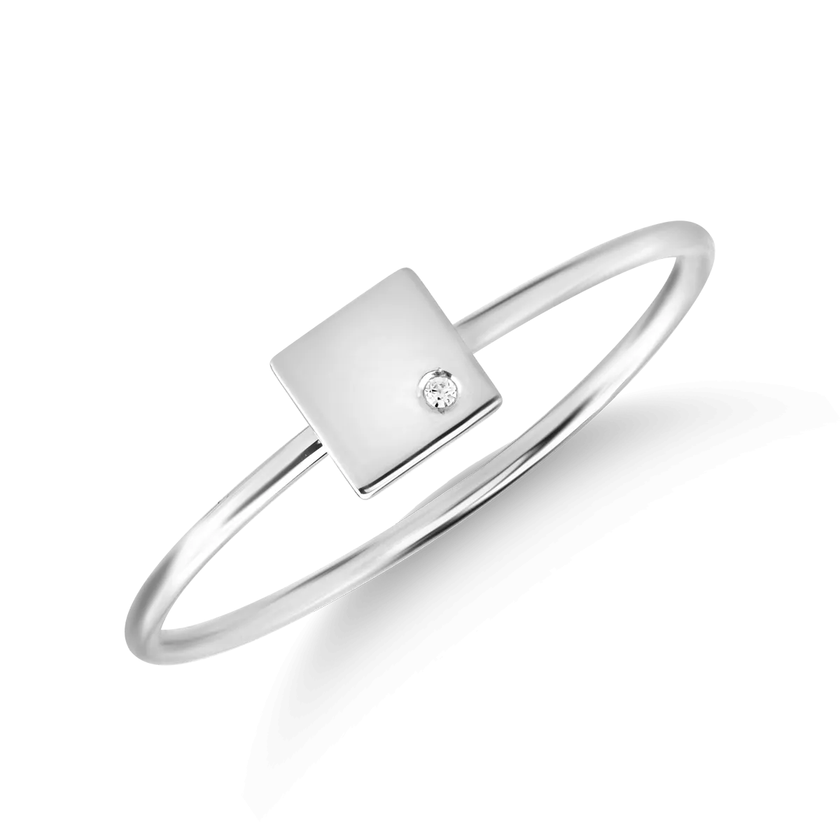 14K white gold ring