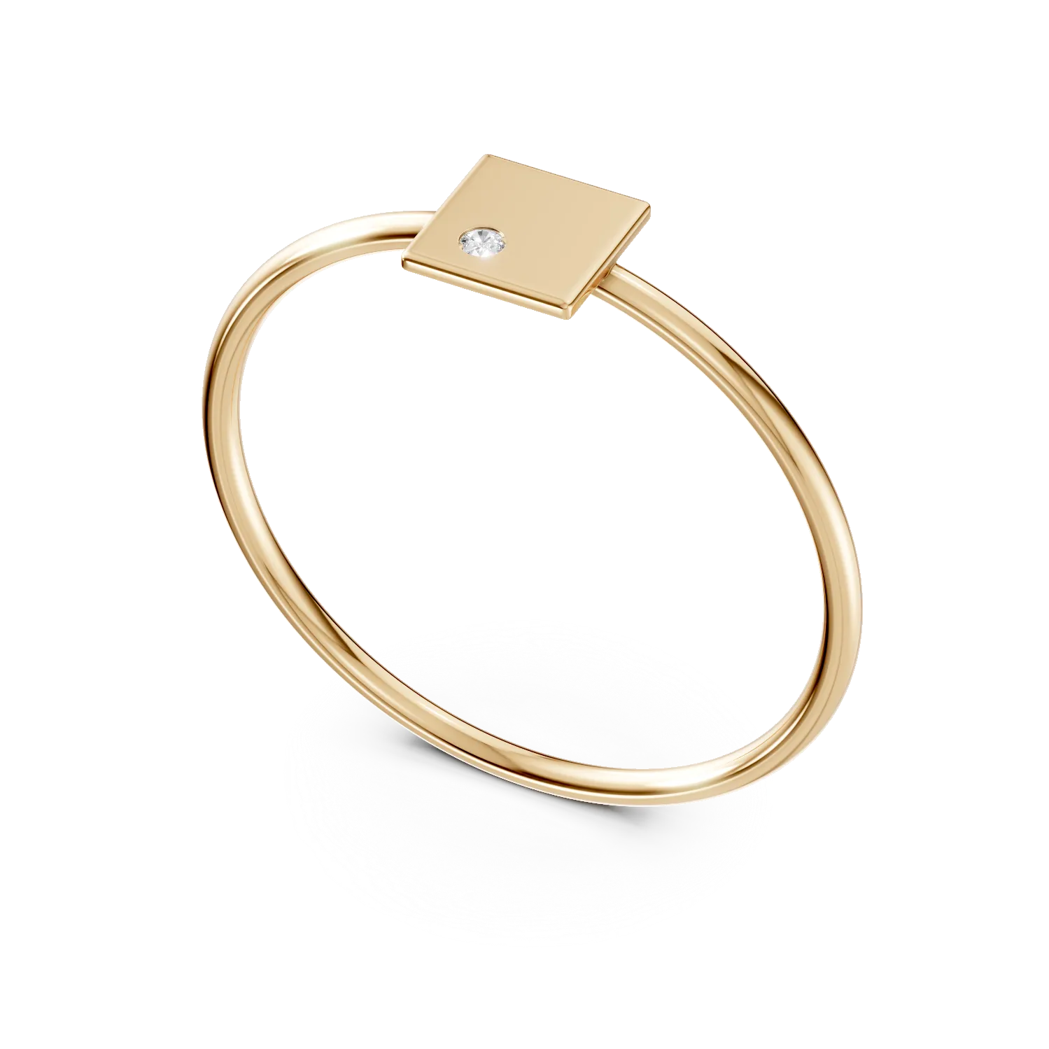 14K жълт златен пръстен