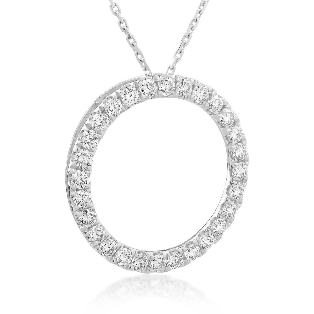 Wisiorek z 18K białego złota z diamentami o masie 0.96ct