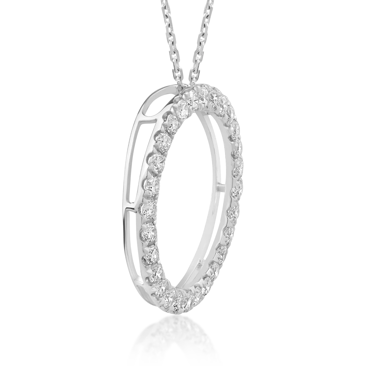 Wisiorek z 18K białego złota z diamentami o masie 0.96ct