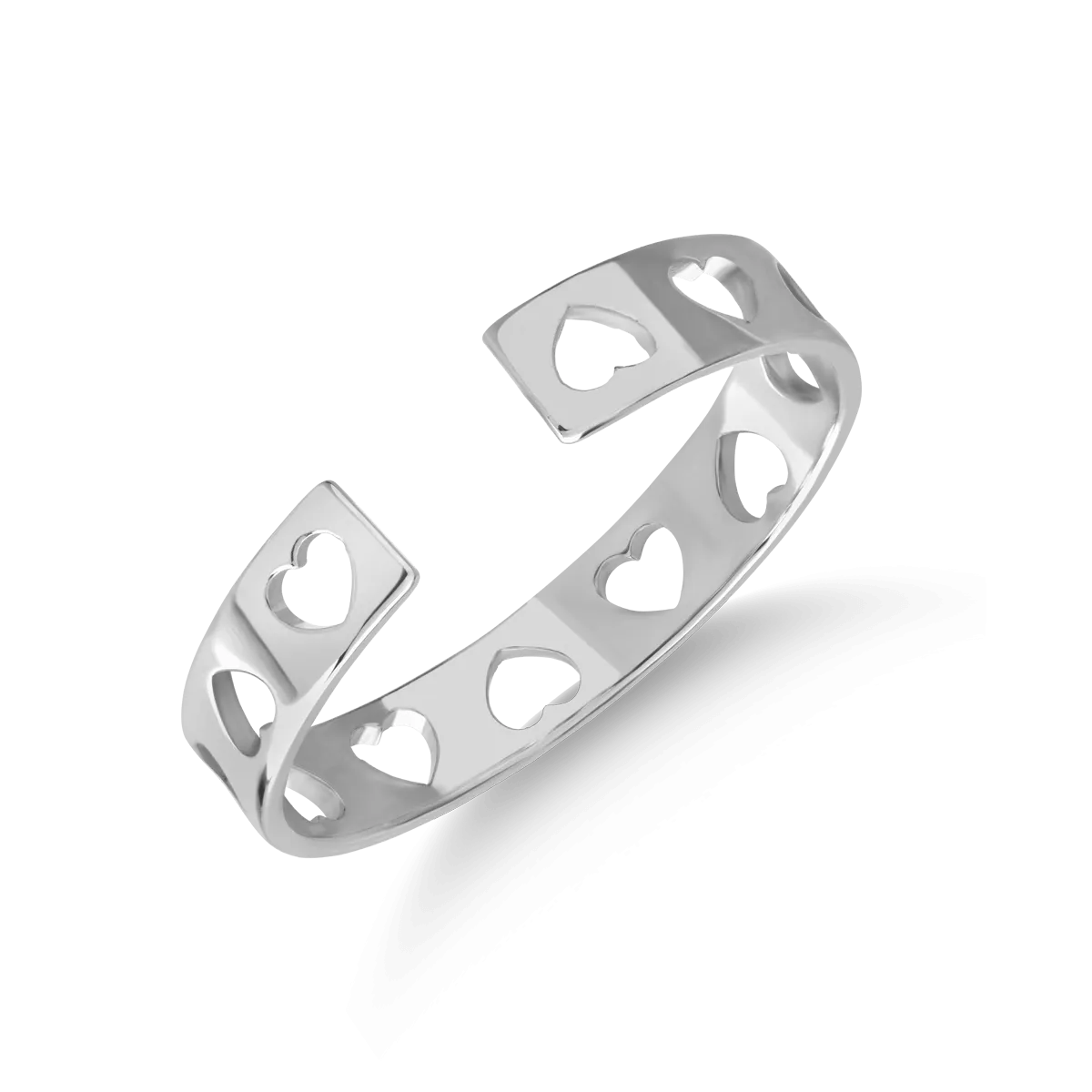 Inel din aur alb de 14K-53297