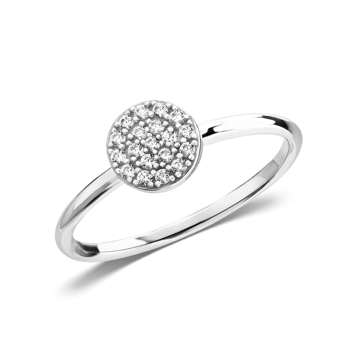 14K white gold ring