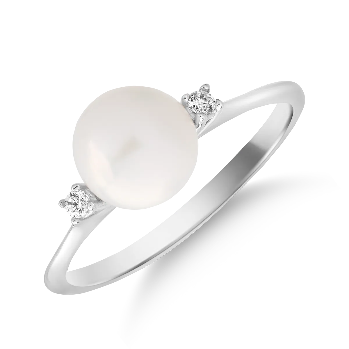 14K white gold ring