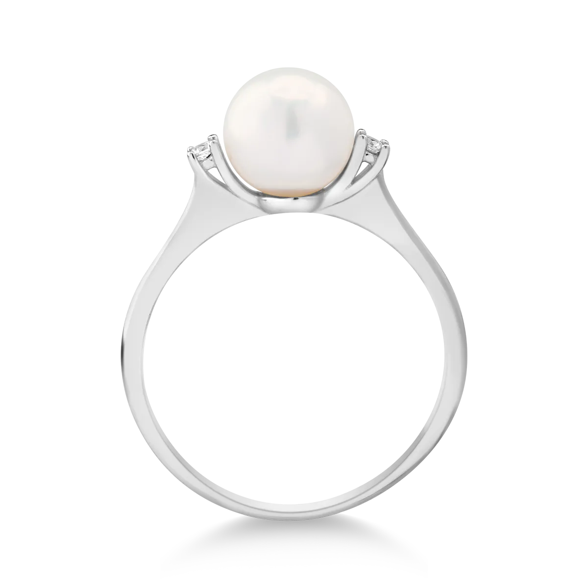 Gyűrű 14K-os fehér aranyból.