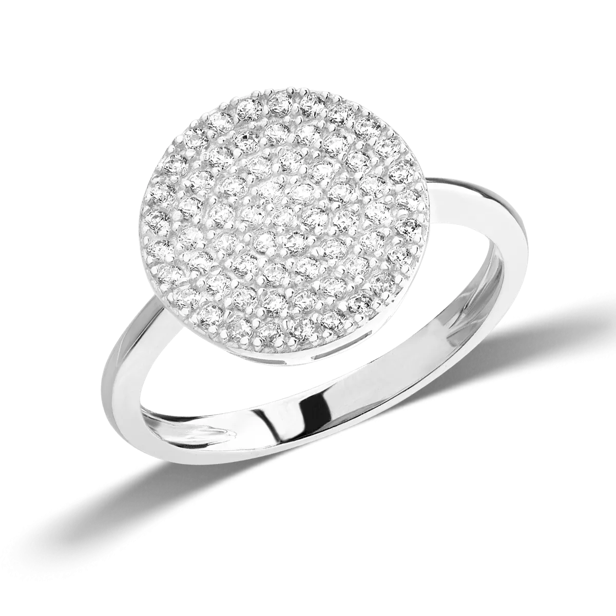 14K white gold ring