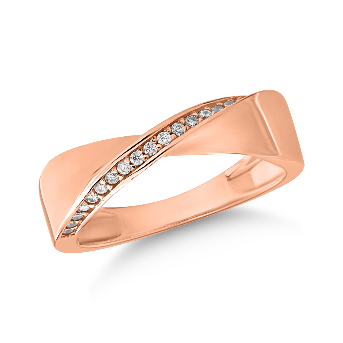 14k rózsaszín aranygyűrű