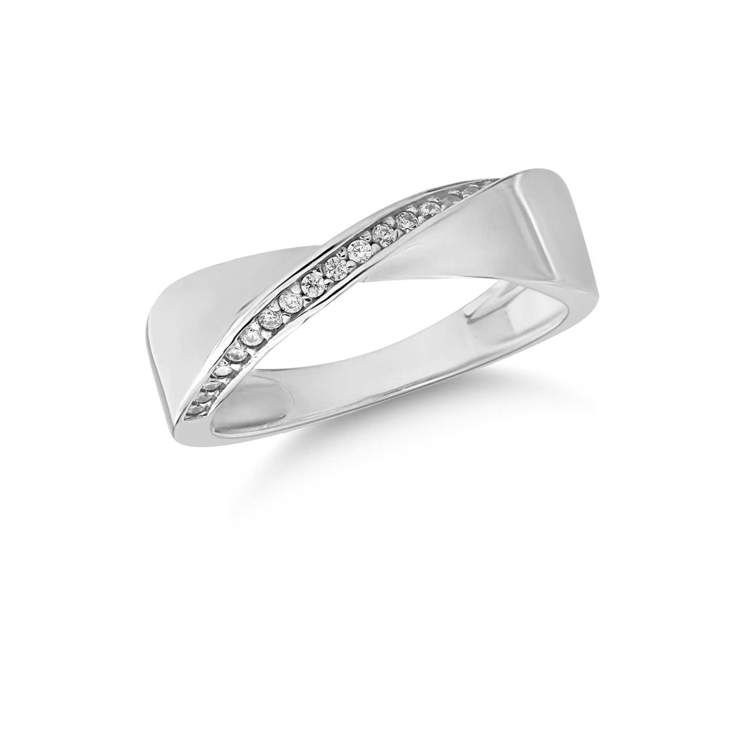 14K white gold ring