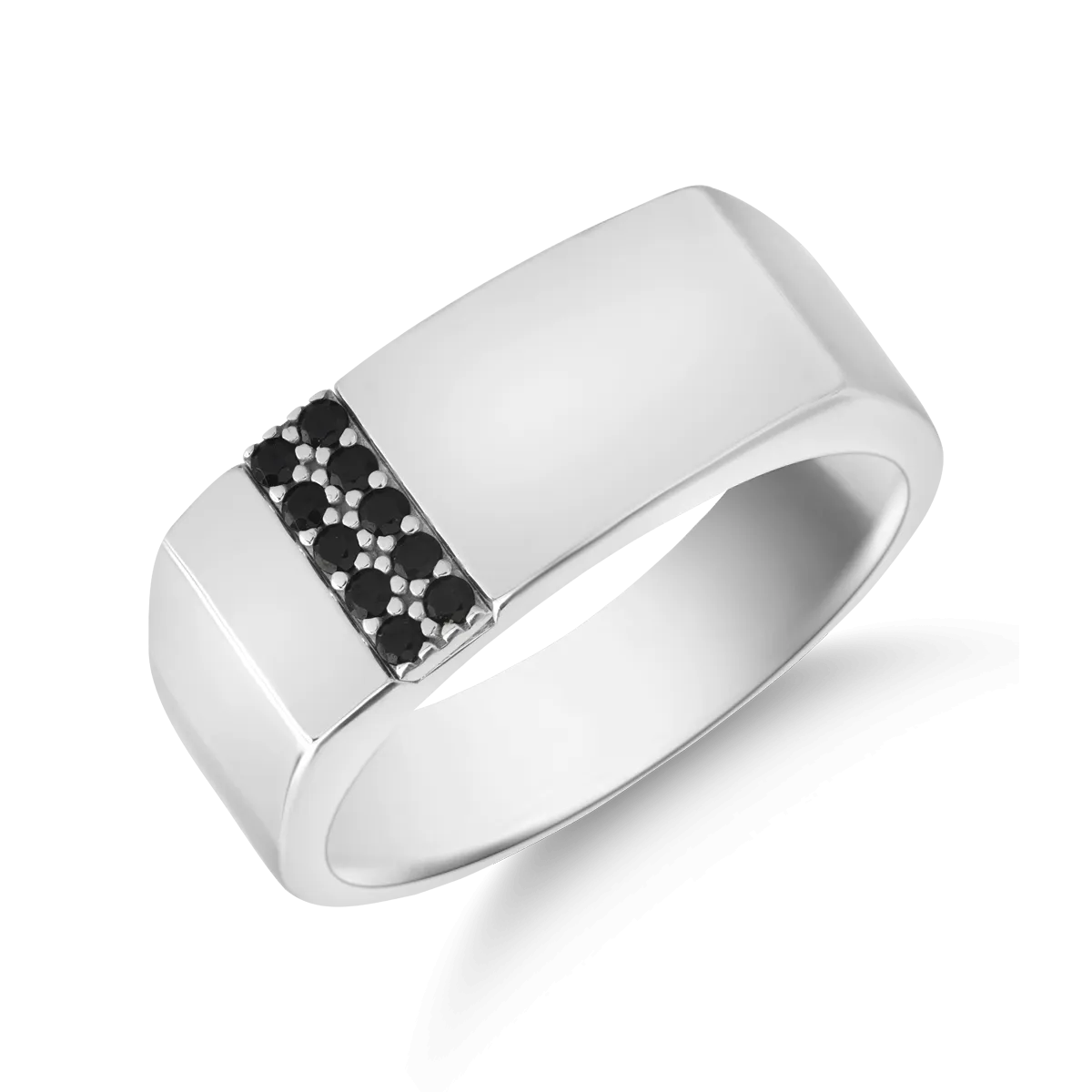 14K white gold men's ring