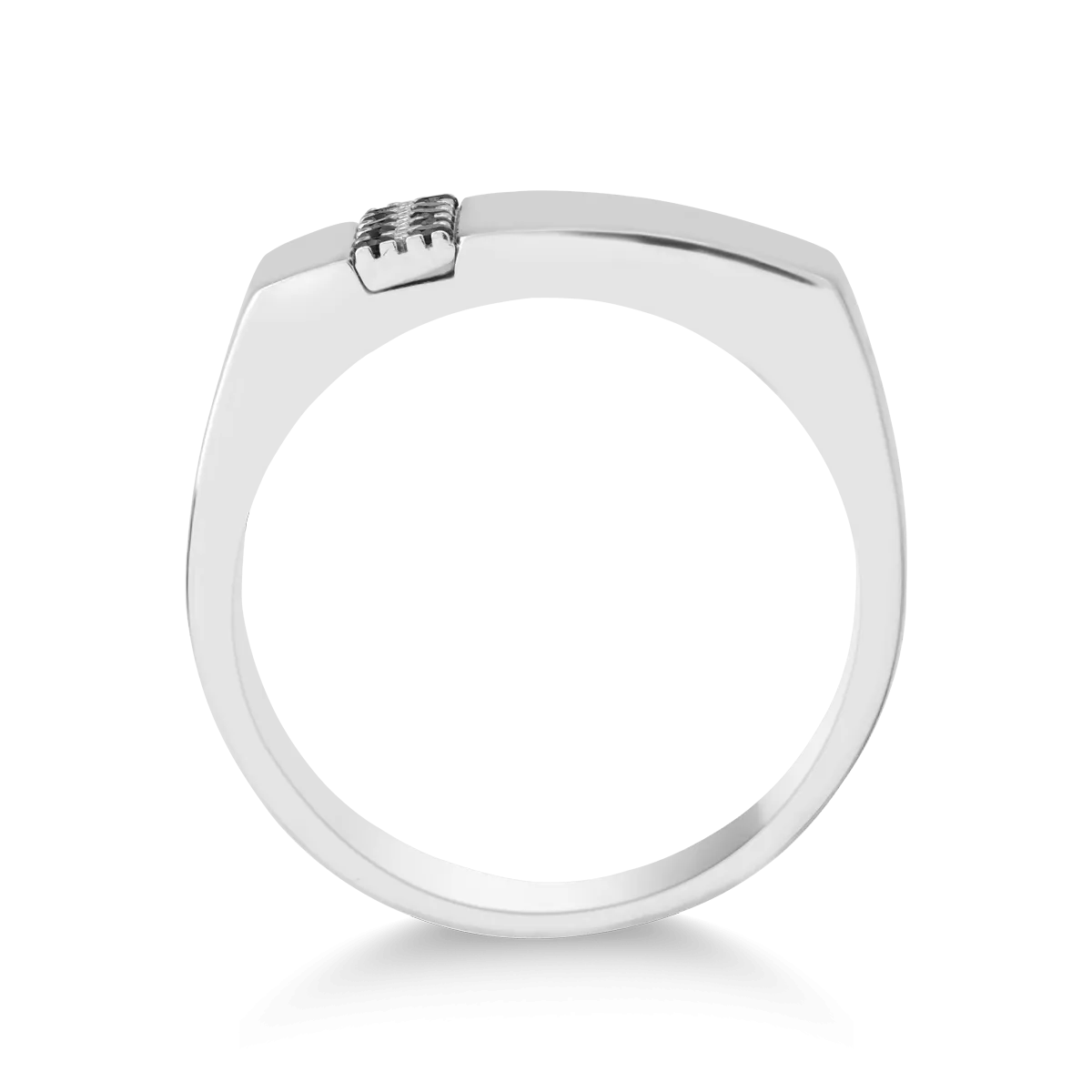 Мъжки пръстен от 14K бяло злато