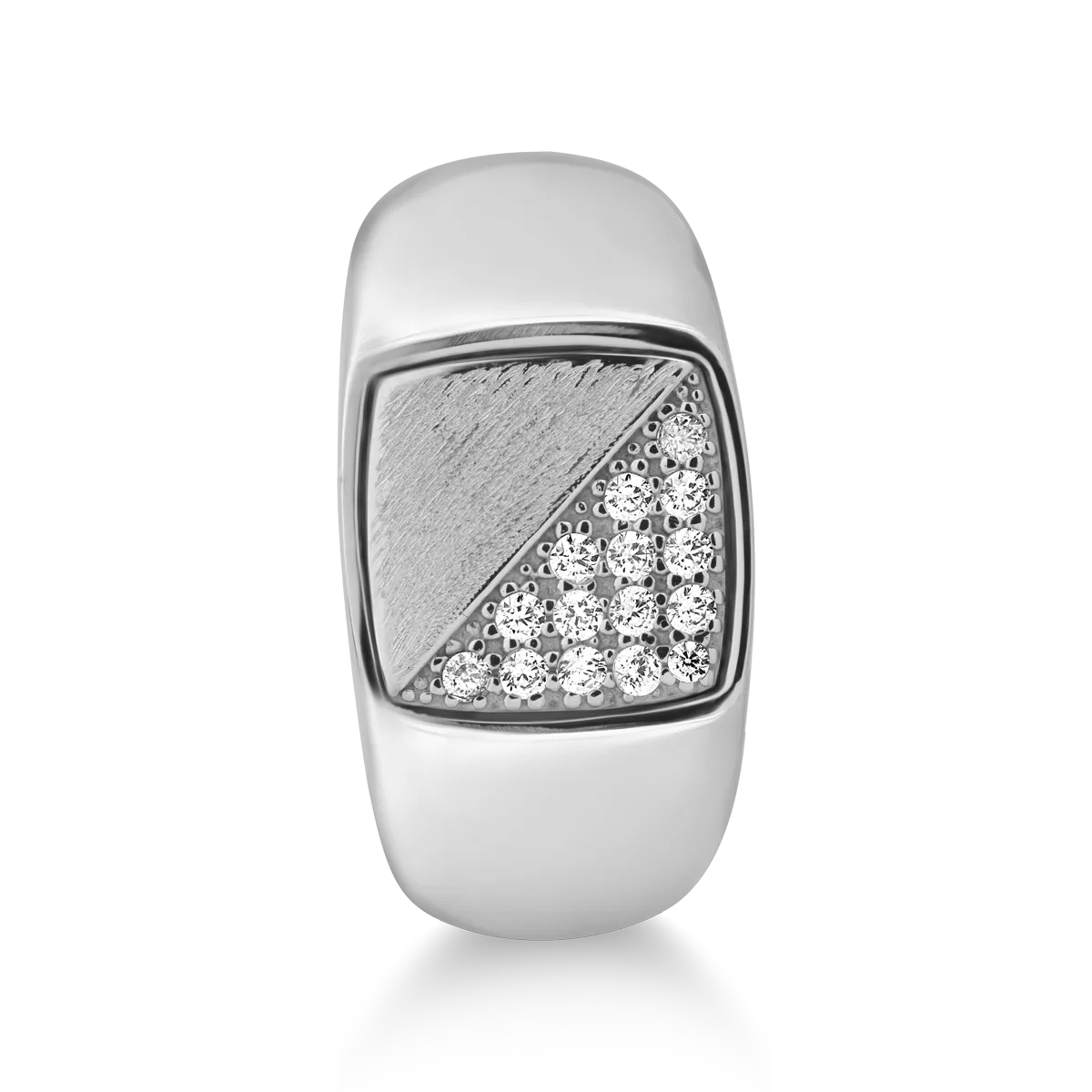 Inel pentru barbati din aur alb de 14K