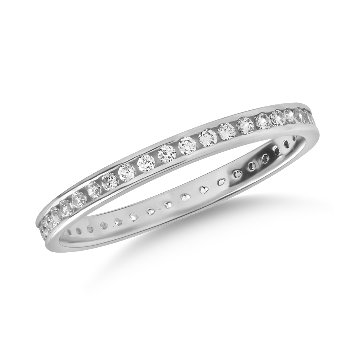 14K white gold infinity ring