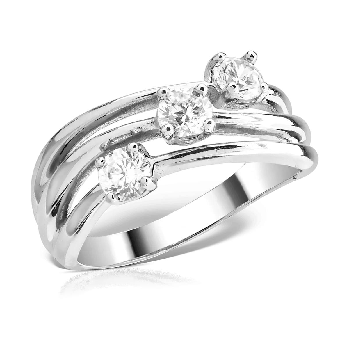 14K white gold ring