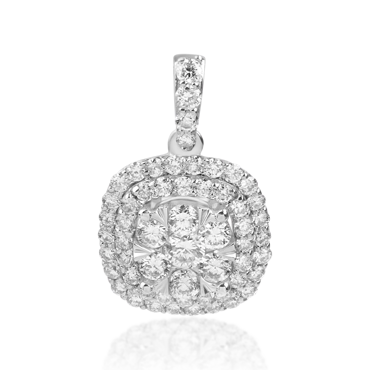 Висулка от бяло злато 18К с диаманти 0.75гкт-40372