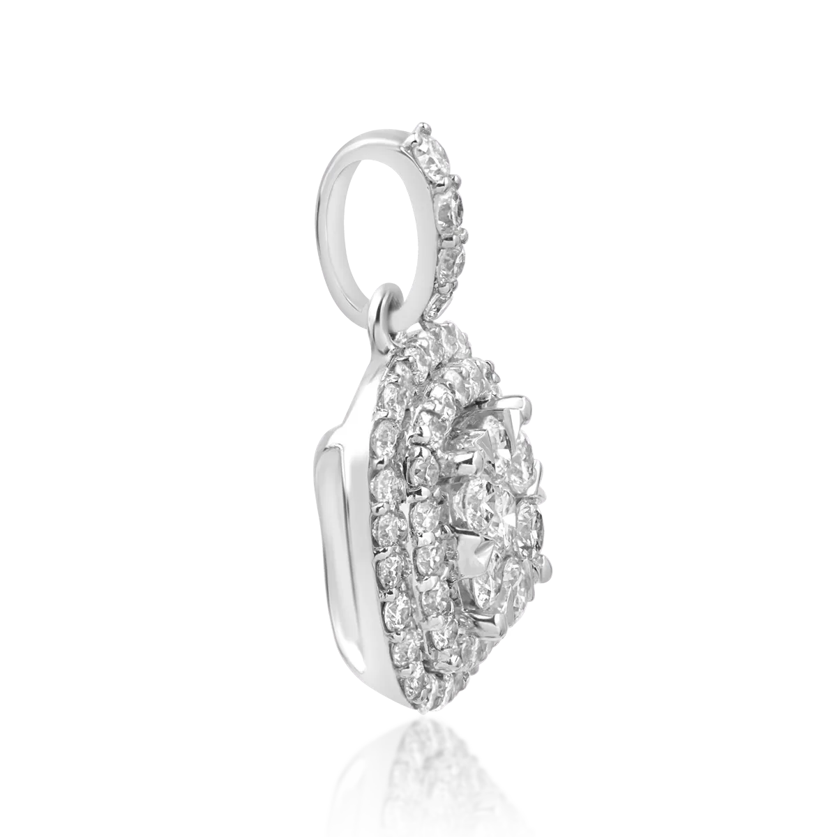 Висулка от бяло злато 18К с диаманти 0.75гкт